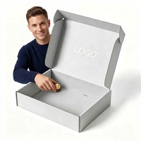 Boîte d'expédition pour vêtements en carton gris personnalisée avec votre logo – Offre spéciale