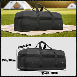 Bolsa de lona de viaje de 90L a precio de fábrica, mochila grande para <span class=keywords><strong>hombre</strong></span>, bolsa de tela Oxford plegable impermeable, capacidad para acampar al aire libre - Product Image 6