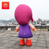 Costume gonflable géant de publicité de fille de dessin animé populaire personnalisé à vendre, personnage de personne gonflable dame fille