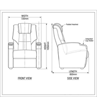 Muebles de cine comerciales modernos al por mayor, sofá VIP reclinable multifuncional con portavasos, asiento de cine en casa de lujo