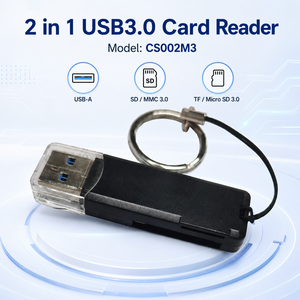 Lector de Tarjetas USB 3.0 2 en 1, 5Gbps de Alta Velocidad, Mini Adaptador Portátil para Tarjetas de Memoria SD, Micro SD y TF con Llavero para PC y Laptop - Product Image 2