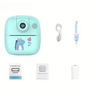 Appareil photo pour enfants avec objectif rotatif 1080P, grand angle 180°, écran 2,4 pouces, impression thermique instantanée, photographie en un clic - Product Image 2