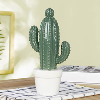 Ensemble de Décoration en Céramique pour Plantes Succulentes et Cactus avec Pots Modernes pour la Maison, le Bureau et les Ornements Verts de Table