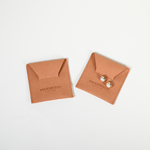 PackSecret Luxury Custom Logo Jewelry Bag Microfiber <b>Gift</b> Packaging Ring Necklace Jewelry <b>Envelope</b> Pouch - Product Image 4