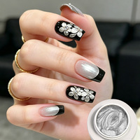 Gel Metálico para Pintar Uñas en 4 Colores, Gel 3D para Esculpir, Gel Metálico para Arte de Uñas, Gel para Dibujar con Efecto Espejo, para Salón y Manicura DIY