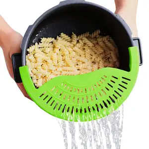 Nouveau Offre Spéciale outils de cuisine Portable filtre à eau Clip sur filtre à eau égouttoir étanche passoire en Silicone pour Pot