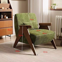 Fauteuil d'appoint pour salon, en bois écologique, pour villa, appartement, chambre à coucher
