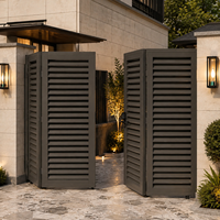 Portail pliant électrique à panneaux à persiennes en alliage d'aluminium pour entrée d'appartement, d'hôtel, de jardin, portails pliants automatiques