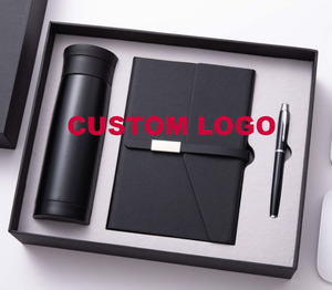 Corporate Promotional A5 Plain Notebook <b>Gift</b> <b>Set</b> With Vacuum Flask Metal Pen Business Item for Personalized Logo Giveaways - Product Image 2