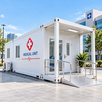 VICDOWEX Bâtiment Modulaire Préfabriqué Contemporain en Conteneurs pour Clinique, Bureau, Construction, Camp, Entrepôt, Usage Éloigné