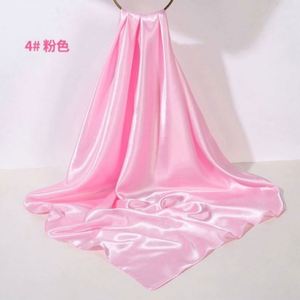 ผ้าพันคอไหมสีพื้นแฟชั่นขายส่งสำหรับฤดูใบไม้ร่วง ผ้าพันคอสี่เหลี่ยมขนาด 90 ซม. ขายดี - Product Image 4