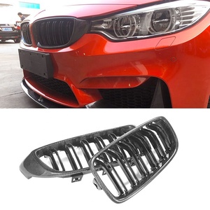 Grilles de <span class=keywords><strong>Calandre</strong></span> en Fibre de Carbone pour <span class=keywords><strong>BMW</strong></span> Série 4 F32 F33 <span class=keywords><strong>F36</strong></span> M3 F80 M4 F82 F83 2013-2018 Grille de Pare-Chocs Avant à Double Lame - Product Image 2