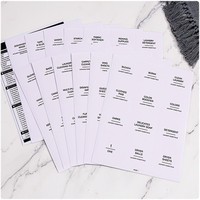 Ensemble de 144 autocollants pour salle de bain, étiquettes en vinyle imperméables pour shampoing, gel douche et contenants de rangement
