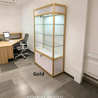 Vitrine de présentation en verre style cadre de rangement, multi-niveaux, pour bijoux et figurines