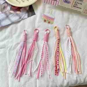 2025 Fashion Lace Braided Keychain Climbing Rope Style <b>Lanyard</b> Bohemian Handbag Pendant Charm for Backpack Knapsack Decor - Product Image 5