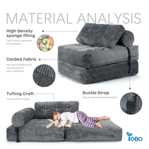 2025 Colchão Dobrável Cadeira Dorminhoco Conversível Com Pillow Back Support Dobre Sofá-cama Sofá Lounge para Sala de estar - Product Image 4