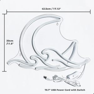 แผงอะคริลิค IP65ไฟ LED นีออนโปร่งแสงส่องประกายพร้อม USB 5V หรี่แสงได้สำหรับตกแต่งบาร์ปาร์ตี้ - Product Image 3