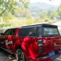 Capot de benne rigide en alliage d'aluminium et acier au manganèse, étanche, installation sans perçage pour camionnettes sur mesure - Style spoiler