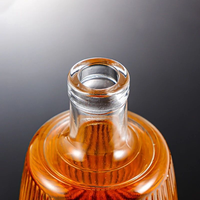 Bouteille diffuseur ronde vide en verre extra clair de 200 ml, 375 ml, 500 ml, 750 ml pour spiritueux, vin, gin, whisky, vodka, tequila avec bouchon en liège