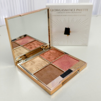Palette de fards à paupières quatre couleurs de luxe, nouvelle palette de contouring, blush et illuminateur, best-seller de haute qualité