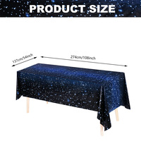 Nappe jetable en plastique MM Outer Space Starry Night pour fête d'anniversaire d'enfants sur le thème de la galaxie – Décorations d'usine