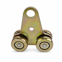 Poulie de rail W65 avec support parallèle assorti, chariot de guidage pour porte coulissante, rouleau de porte industrielle