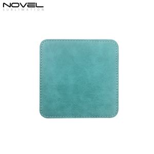 Sous-verres carrés en cuir PU coloré pour boissons, sous-verres vierges pour sublimation, imprimables, 10 cm * 10 cm - Product Image 5