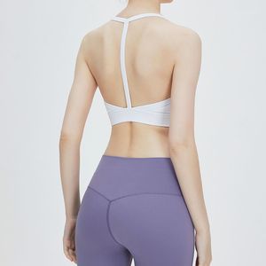 <span class=keywords><strong>Bra</strong></span> olahraga wanita, pakaian Yoga bersirkulasi pusar Amerika cantik desain khusus bantalan dada punggung <span class=keywords><strong>Halter</strong></span>