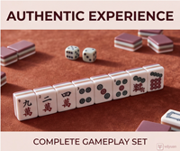 Tuiles de Mahjong américaines en acrylique, style Art Grec esthétique, avec un magnifique motif de dos bordeaux, cadeau idéal pour les amateurs de Mahjong