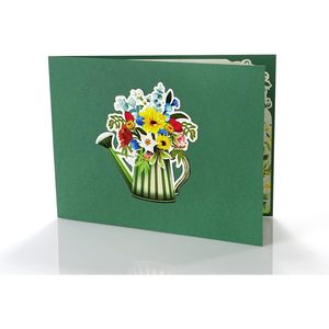 Watering Can Pop up Birthday Card 3D Flowers Greeting Card with Die Cutting & <b>Matte</b> <b>Varnishing</b> for Women Wife Mum Valentine - Product Image 5