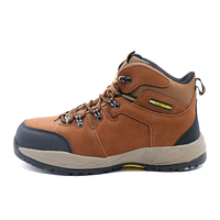 Chaussures de sécurité MaxiTough en cuir suédé à coupe moyenne, semelle en caoutchouc générale, embout en acier, chaussures industrielles pour hommes
