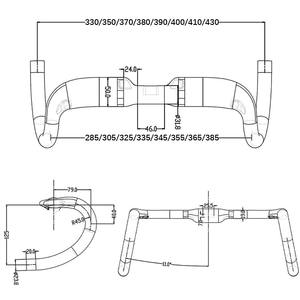 Guidon de vélo de route BALUGOE en fibre de carbone intégrale, de qualité compétition professionnelle, avec câblage interne complet en forme de U, 31,8 mm - Product Image 4