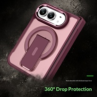 Coque de téléphone pliable magnétique à chargement sans fil populaire pour iPhone Duo, étui arrière fin givré, vente en gros