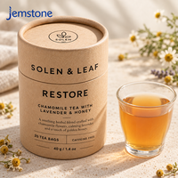 Tube en papier kraft biodégradable et recyclable avec logo personnalisé, tube cylindrique en carton rond, emballage pour sachets de thé, grains de café