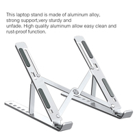 Kinscoter Draagbare Aluminium Opvouwbare Laptop Stand Verstelbare Hoogte Vouwen Laptop Houder Stand
