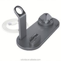 Station de charge sans fil 15W 4 en 1 pour iPhone, Airpods, Micro USB, Type C, charge rapide 3.0, support pour chargeur IWatch