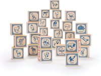 Blocs de construction ABC en bois pour enfants, blocs de construction pour bébés, lettres de l'alphabet et chiffres, pour empiler les jeux éducatifs, sensoriel Montessori