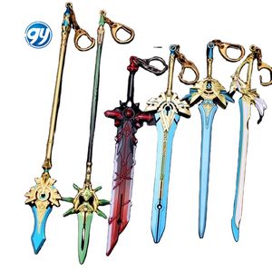 GY Genshined Impact 6Cm Métal Anime Épée Artisanat Souvenir Cadeau <span class=keywords><strong>Arme</strong></span> Modèle Porte-clés Comics Cosplay Porte-clés Autres Porte-clés - Product Image 1