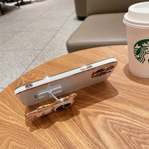 Coque pour Xiaomi <span class=keywords><strong>Mi</strong></span> 12 <span class=keywords><strong>Pro</strong></span> <span class=keywords><strong>11</strong></span> <span class=keywords><strong>11T</strong></span> 10 Lite 10S 9 8 Quicksand Space Bear Plating Phone Bracket Soft Back Cover - Product Image 5