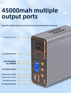 Лидер продаж, черная портативная мини-станция MP1B 300 Вт, фонарик на солнечной панели для кемпинга на открытом воздухе, затемнение для путешествий - Product Image 2