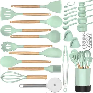 Custom Kitchen Accessories Utensilis Da Cucina Silicone Spoon Kitchen Utensils Set Cooking Utensils Set Silicone Kitchen Utensil