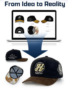 قبعة بيسبول عالية الجودة بشعار مخصص وحبل، قبعة بيسبول خماسية الأجزاء للجري في الهواء الطلق مع قص بالليزر - Product Image 6