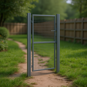 Puerta de Jardín de Malla Metálica Antracita de 39.4x88.6 Pulgadas, Valla de Acero Galvanizado, Puerta Rectangular de Estilo Moderno - Product Image 2