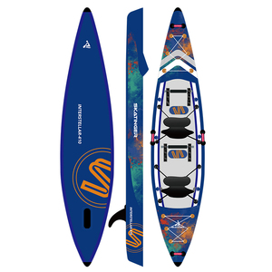 Kayak gonflable Skatinger 2026 de 4 m en Drop Stitch, canoë de pêche 2 places en PVC durable, kayak de réparation OEM <span class=keywords><strong>haute</strong></span> <span class=keywords><strong>pression</strong></span> 3 places, garantie 2 ans - Product Image 1