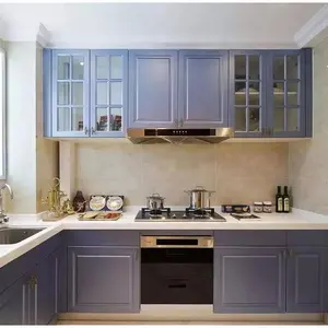 Custom Modern Style Melamine Wood Laminate Furniture Imported Affordable Kitchen Cabinets