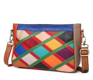 Sacs à bandoulière en cuir de vache véritable pour femmes, sac messager enveloppe, style ethnique rétro, petit sac carré pour femmes - Product Image 1