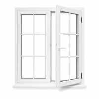 Ventanas de Aluminio Modernas de Estilo Americano, de Alta Eficiencia y Resistentes al Viento, Venta al por Mayor, Seguras y Duraderas