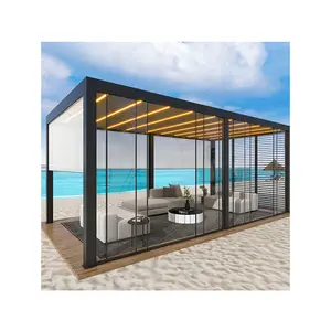 Best Selling Modern Automatic Gazebo Bioclimatica Pergola Aluminium Louvred Roof Patio Cover