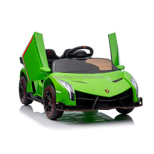 Mobil mainan berkendara listrik 12V berlisensi kuat Lamborghini untuk anak-anak dengan 2 kursi terbuat dari plastik tahan lama - Product Image 1