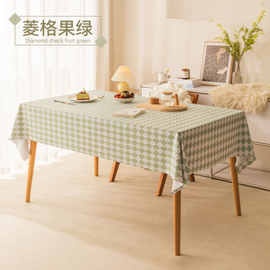 Trendy PVC <b>Tablecloth</b> Rectangular Geometric Pattern Waterproof Home Use - Product Image 4
